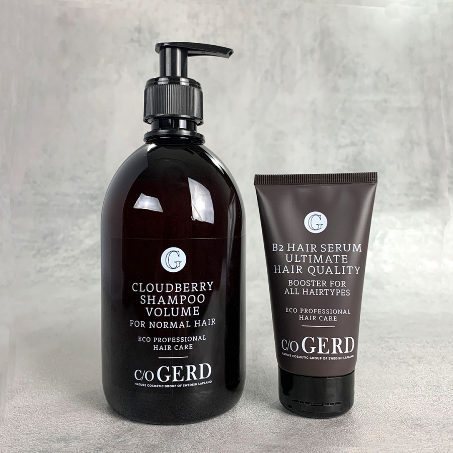 KORT HR TILL KORT PAGE EJ LOCKIGT - Cloudberry Shampoo & B2 hair Serum i gruppen Hrvrd / Hrvrdsrutin  hos Sense Spa Clarion Sense (Hairroutine2)